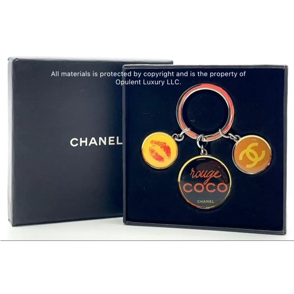 169 Final Price‼️Preloved Chanel Coco mark Key Ring Keychain with Box - Picture 6 of 9